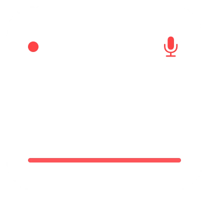 The ARK Lab pet: a small dark card with three faders and a green lamp, listening.
